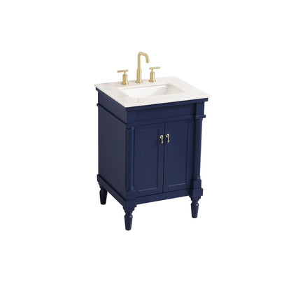 24 inch Single bathroom vanity in blue
