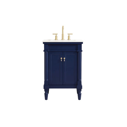 24 inch Single bathroom vanity in blue