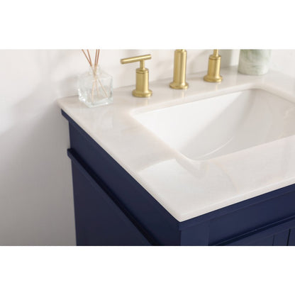 24 inch Single bathroom vanity in blue