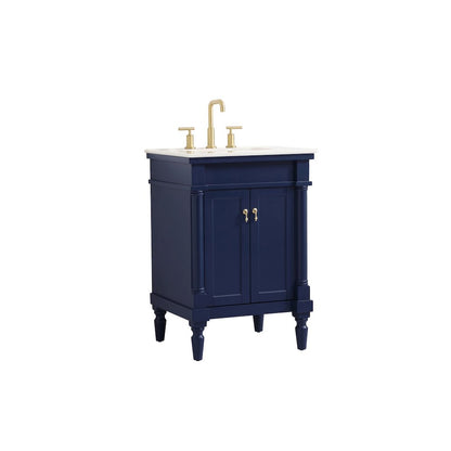 24 inch Single bathroom vanity in blue