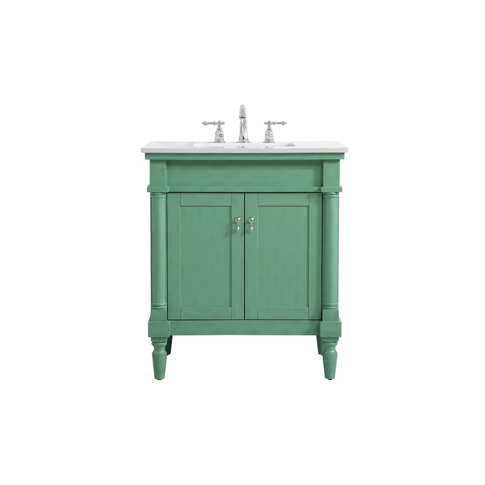 30 inch Single Bathroom vanity in Vintage Mint
