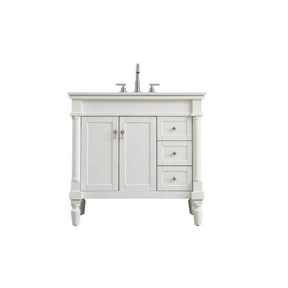 36 inch Single Bathroom vanity in Antique White
