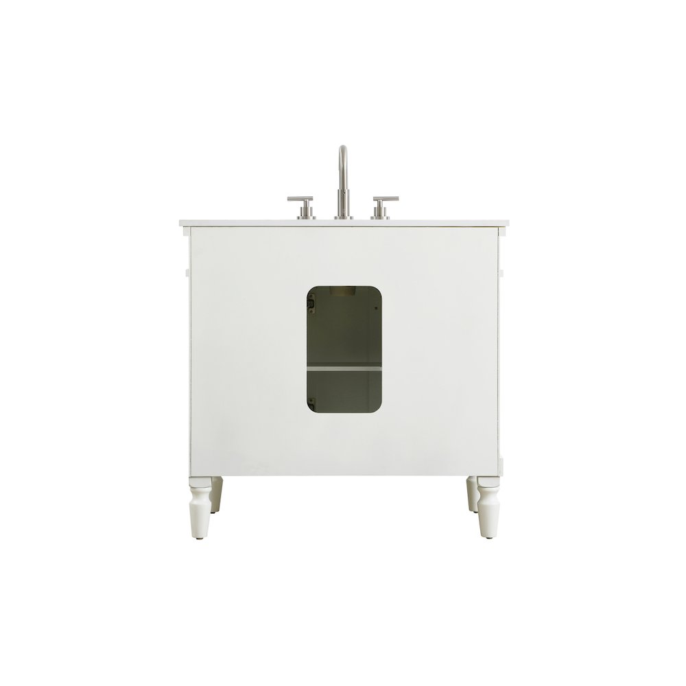 36 inch Single Bathroom vanity in Antique White