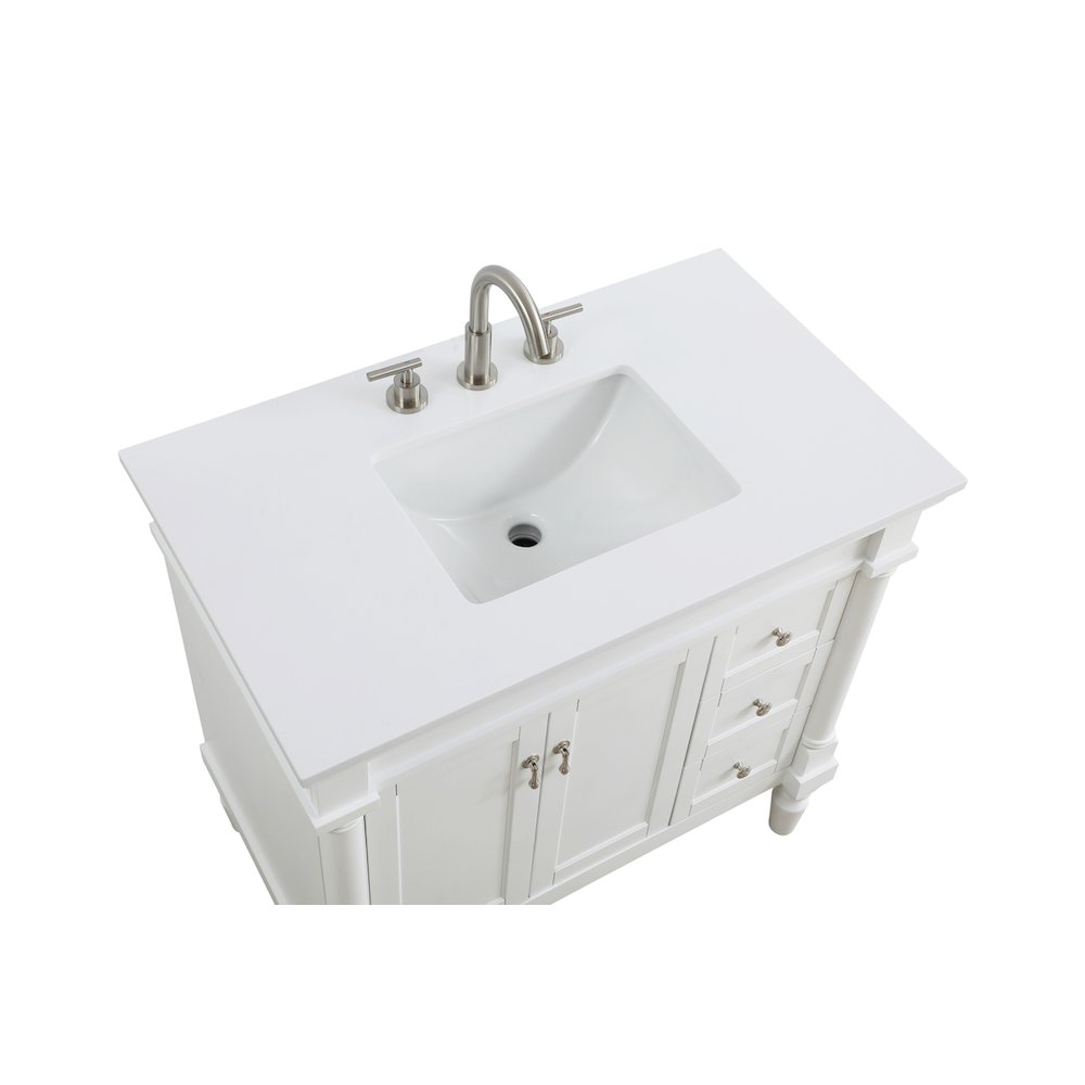 36 inch Single Bathroom vanity in Antique White