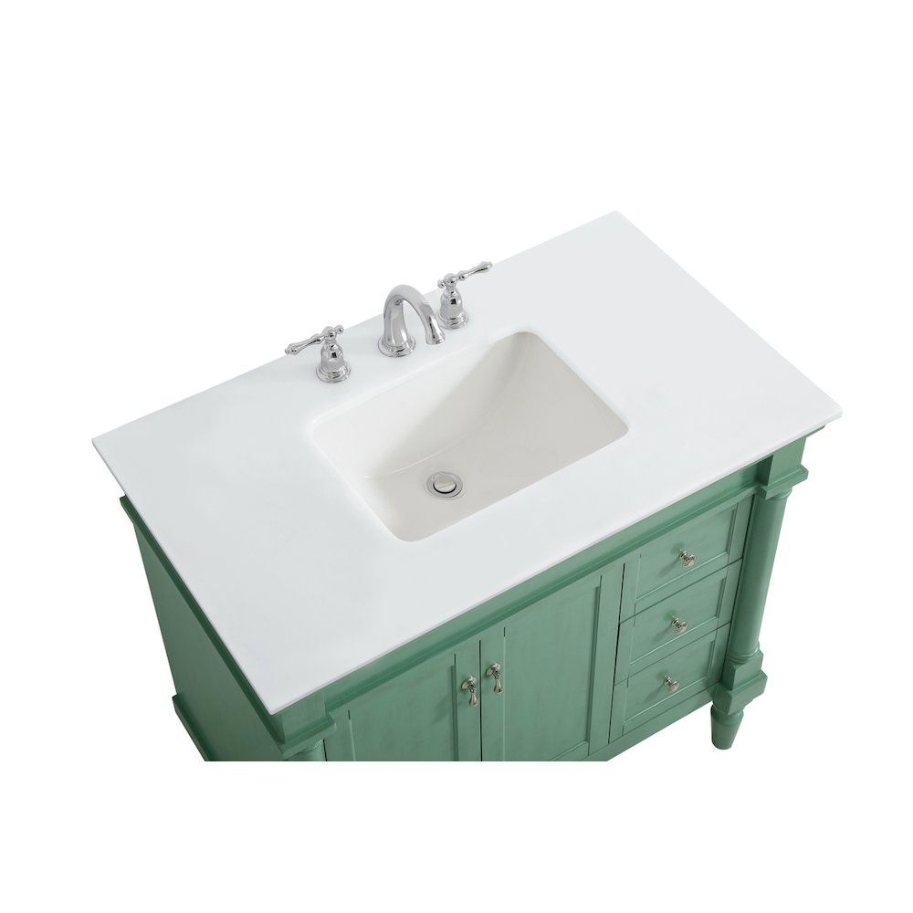 36 inch Single Bathroom vanity in vintage mint