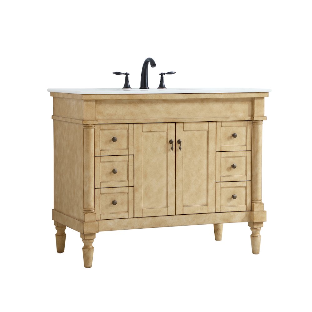 42 inch Single Bathroom vanity in Antique Beige