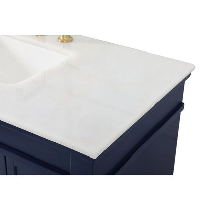 42 inch Single bathroom vanity in blue