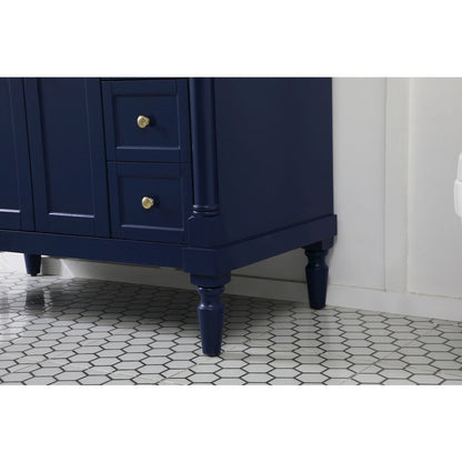 42 inch Single bathroom vanity in blue