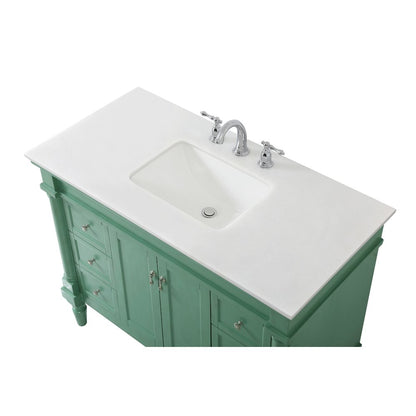42 inch Single Bathroom vanity in vintage mint