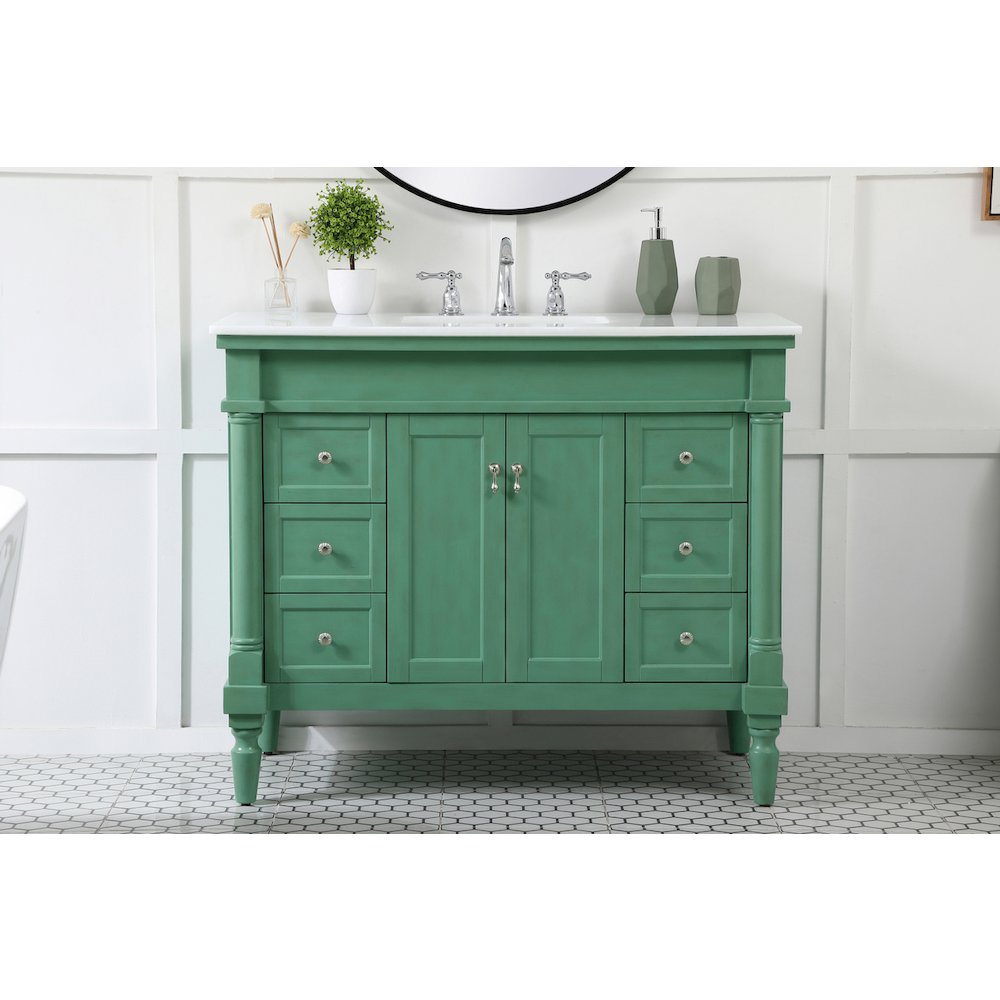 42 inch Single Bathroom vanity in vintage mint