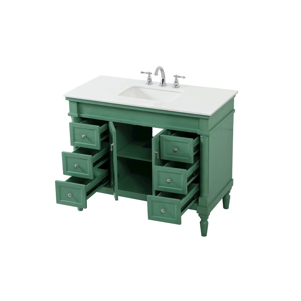 42 inch Single Bathroom vanity in vintage mint