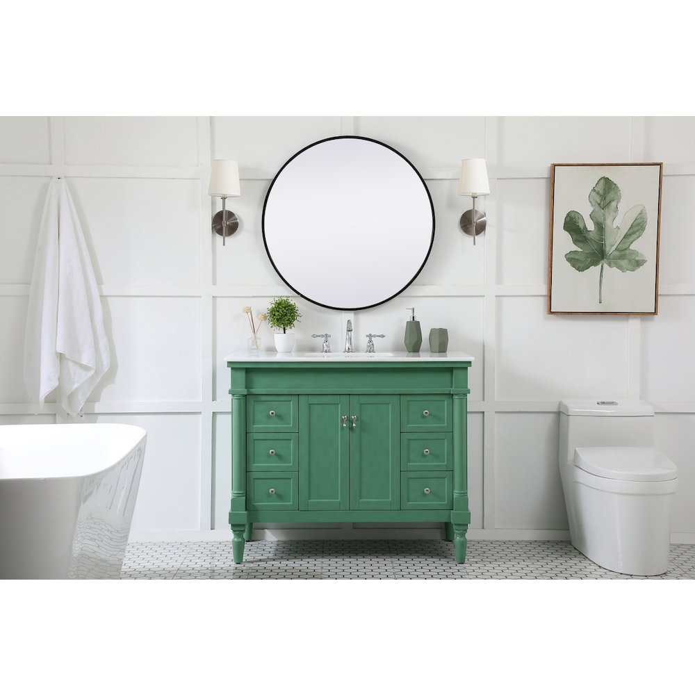 42 inch Single Bathroom vanity in vintage mint