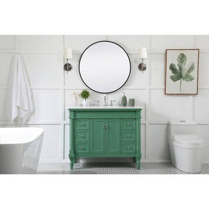 42 inch Single Bathroom vanity in vintage mint