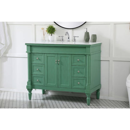 42 inch Single Bathroom vanity in vintage mint