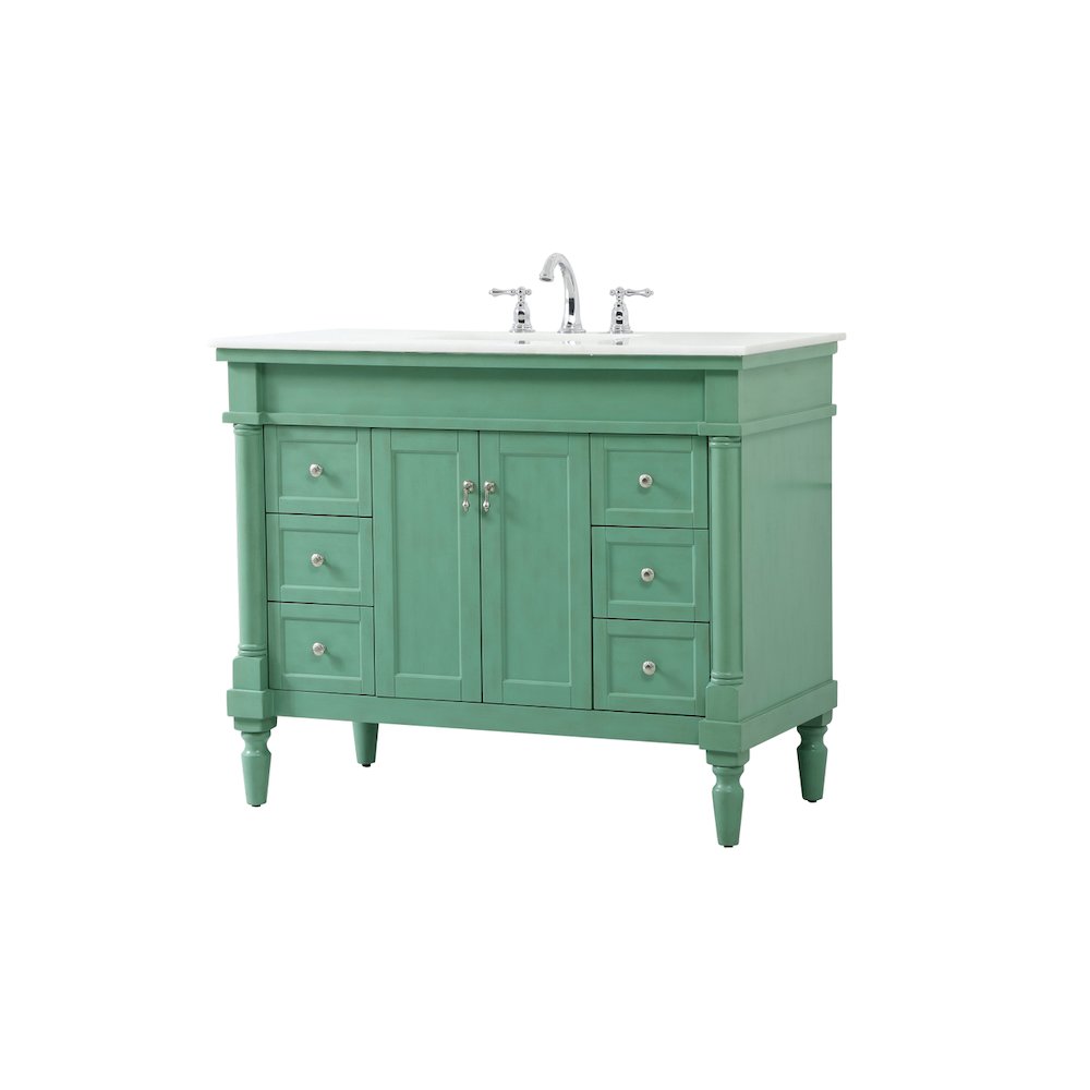 42 inch Single Bathroom vanity in vintage mint
