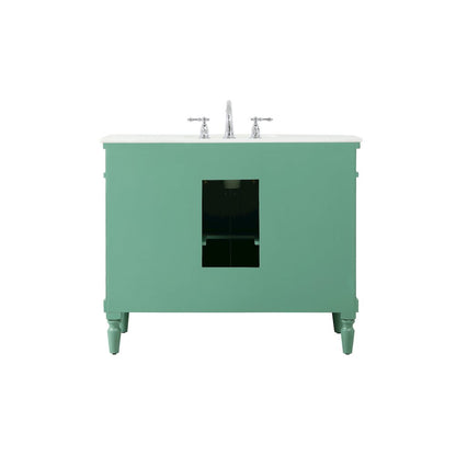 42 inch Single Bathroom vanity in vintage mint