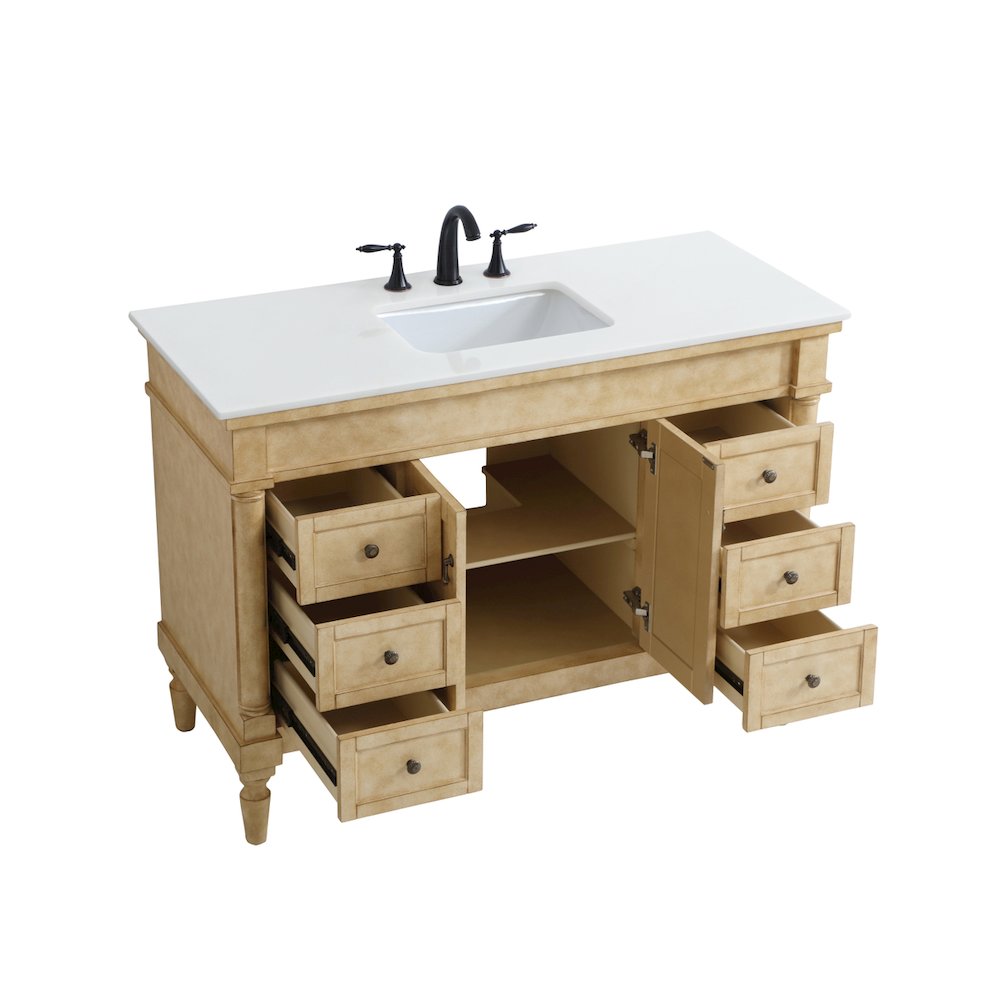 48 inch Single Bathroom vanity in Antique Beige
