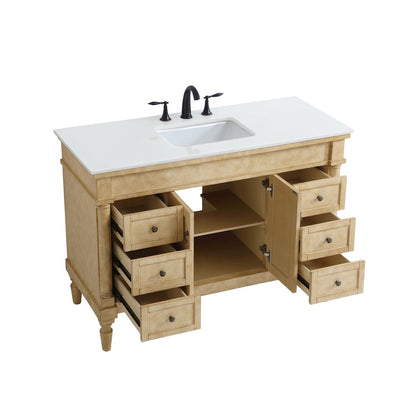 48 inch Single Bathroom vanity in Antique Beige