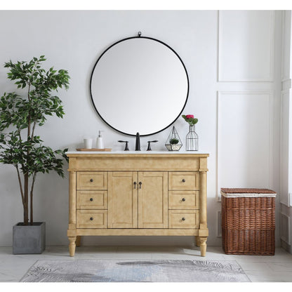 48 inch Single Bathroom vanity in Antique Beige