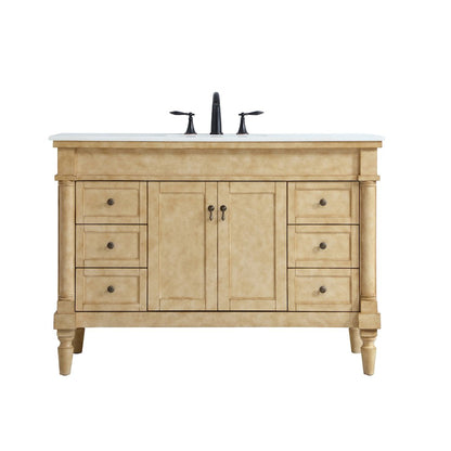 48 inch Single Bathroom vanity in Antique Beige