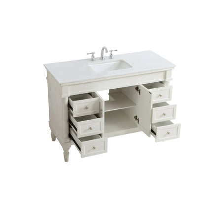 48 inch Single Bathroom vanity in Antique White