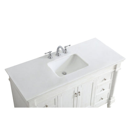 48 inch Single Bathroom vanity in Antique White
