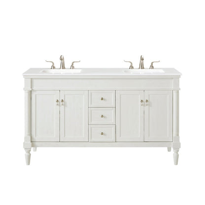 60 inch Single Bathroom vanity in Antique White