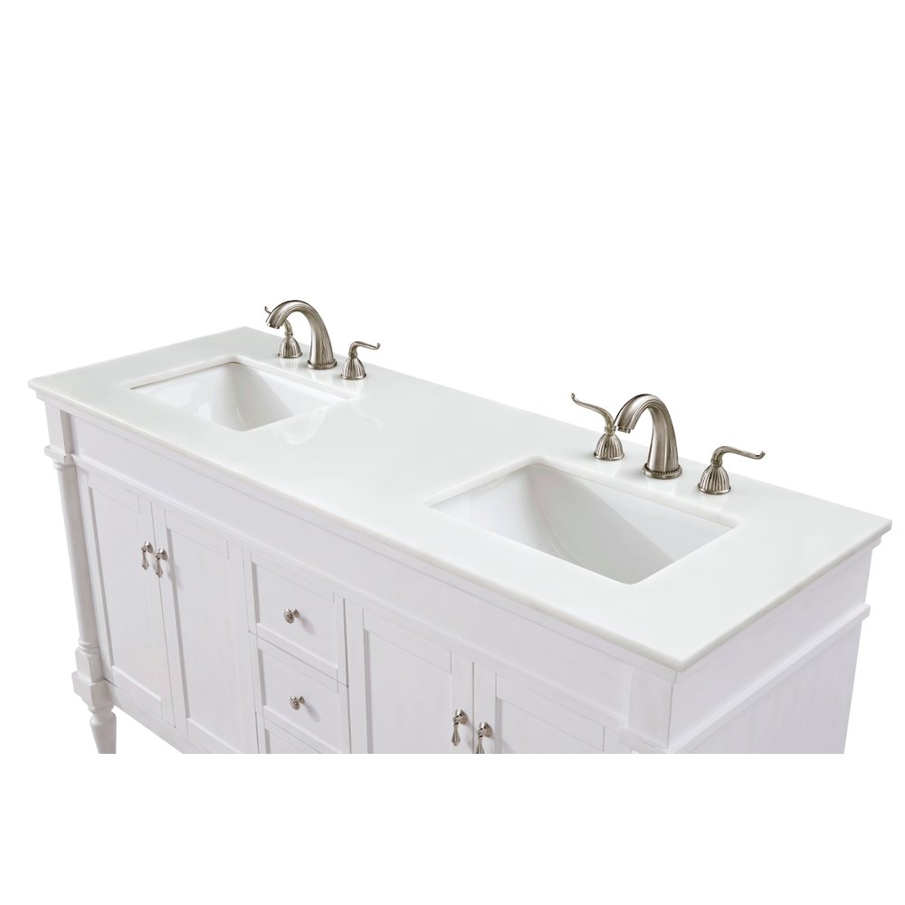 60 inch Single Bathroom vanity in Antique White
