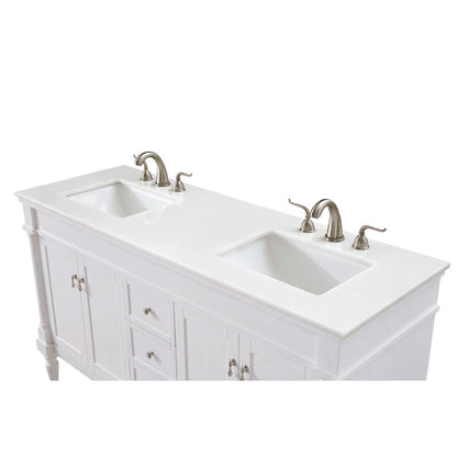 60 inch Single Bathroom vanity in Antique White