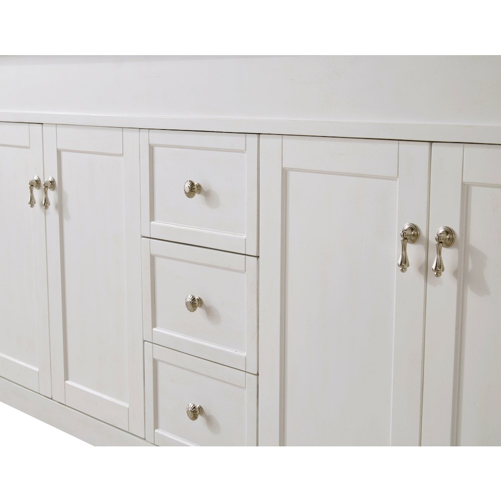 60 inch Single Bathroom vanity in Antique White
