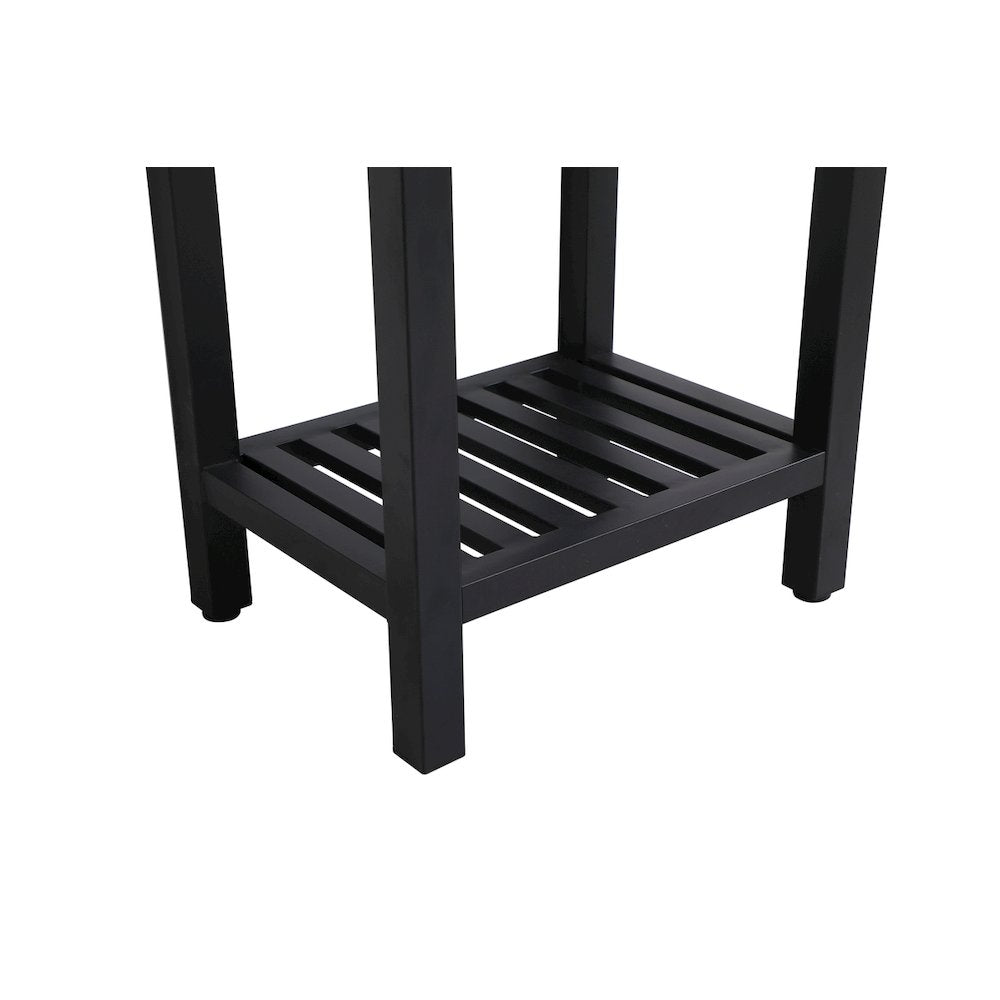 18 inch Single Bathroom Metal Vanity in Black