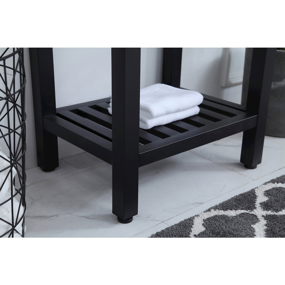 18 inch Single Bathroom Metal Vanity in Black