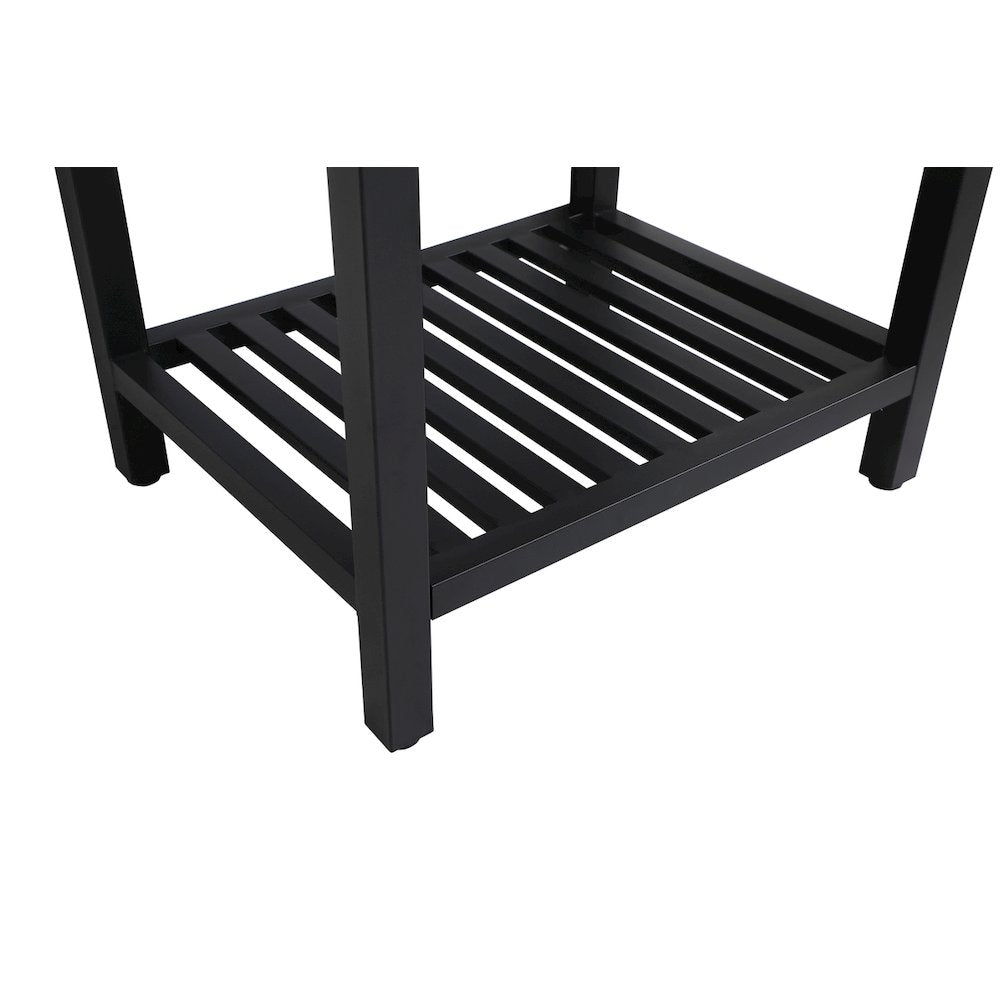 24 inch Single Bathroom Metal Vanity in Black