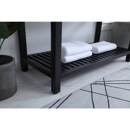 48 inch Single Bathroom Metal Vanity in Black