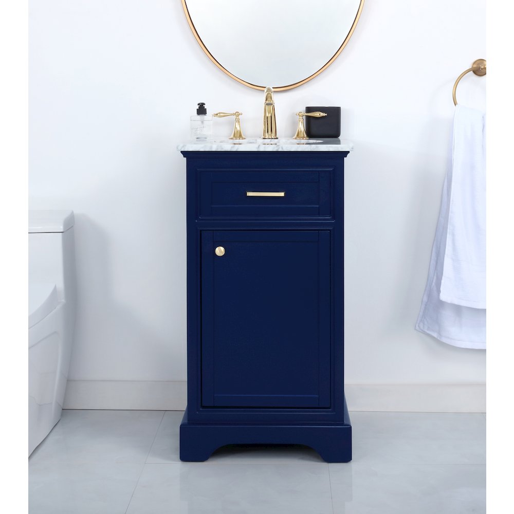 19 inch Single bathroom vanity in Blue