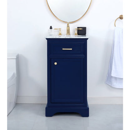 19 inch Single bathroom vanity in Blue