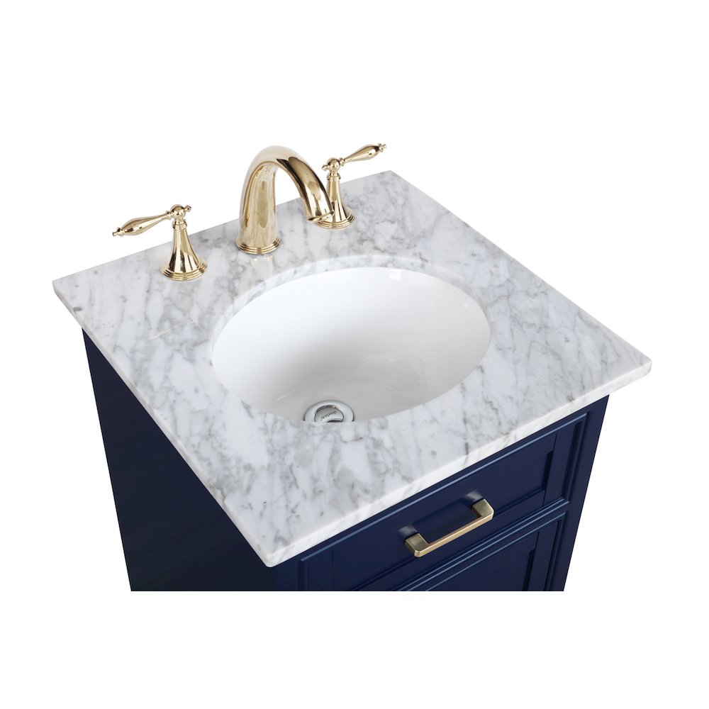 19 inch Single bathroom vanity in Blue