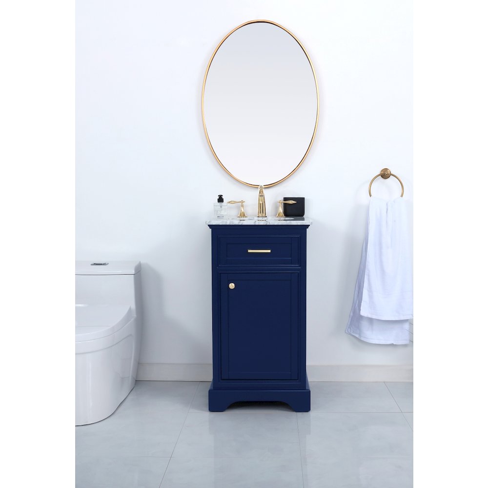 19 inch Single bathroom vanity in Blue
