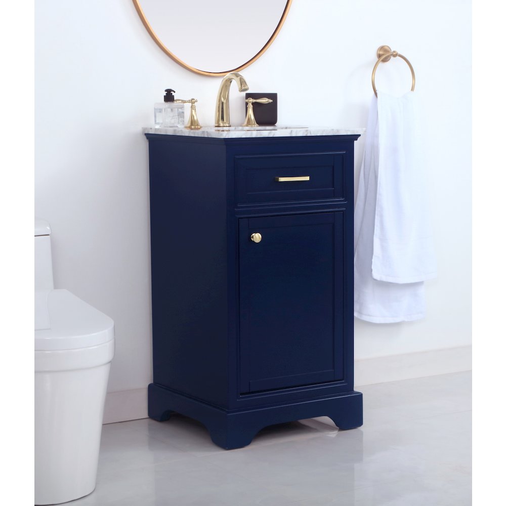 19 inch Single bathroom vanity in Blue