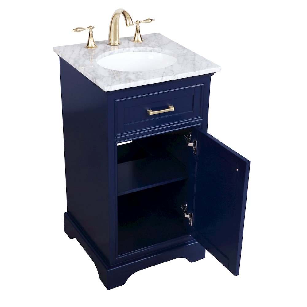 19 inch Single bathroom vanity in Blue
