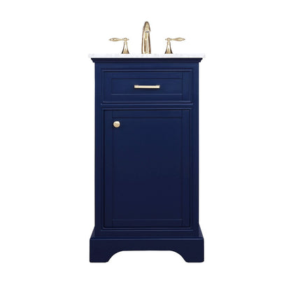 19 inch Single bathroom vanity in Blue