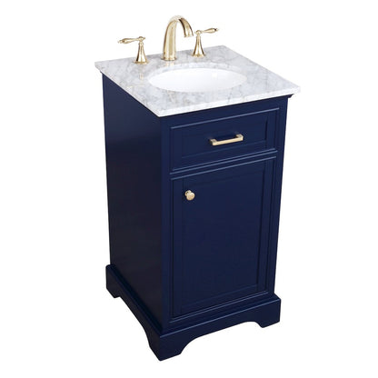 19 inch Single bathroom vanity in Blue
