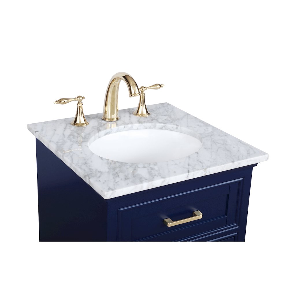 19 inch Single bathroom vanity in Blue