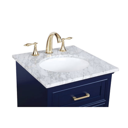 19 inch Single bathroom vanity in Blue