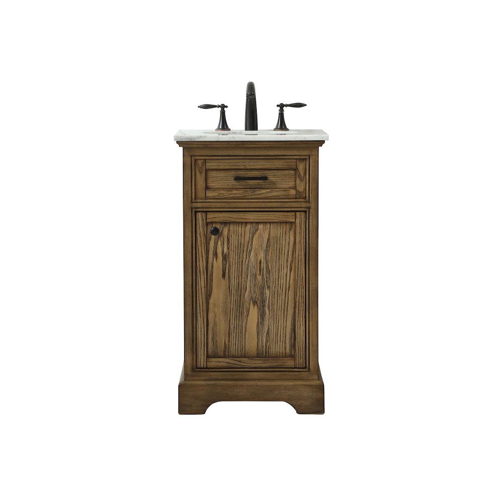 19 inch Single bathroom vanity in driftwood