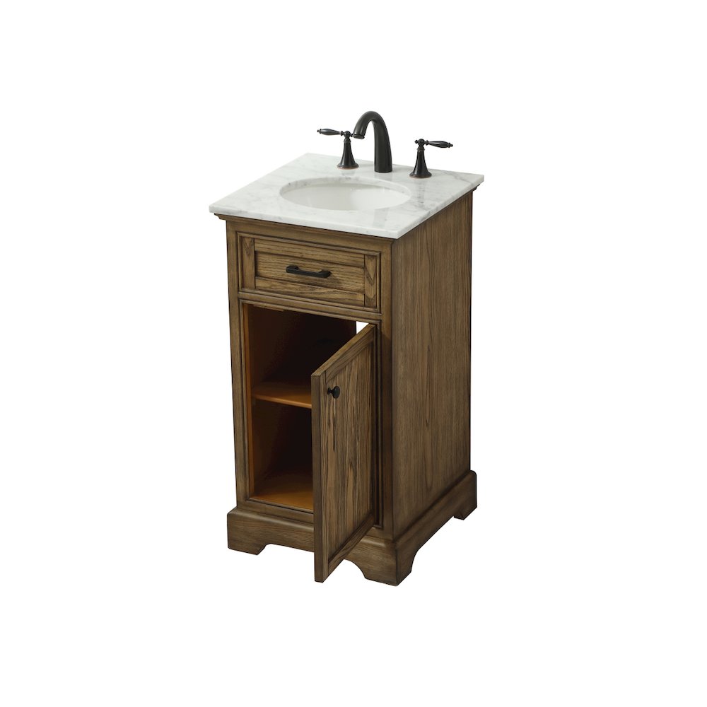 19 inch Single bathroom vanity in driftwood