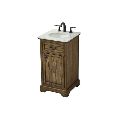 19 inch Single bathroom vanity in driftwood