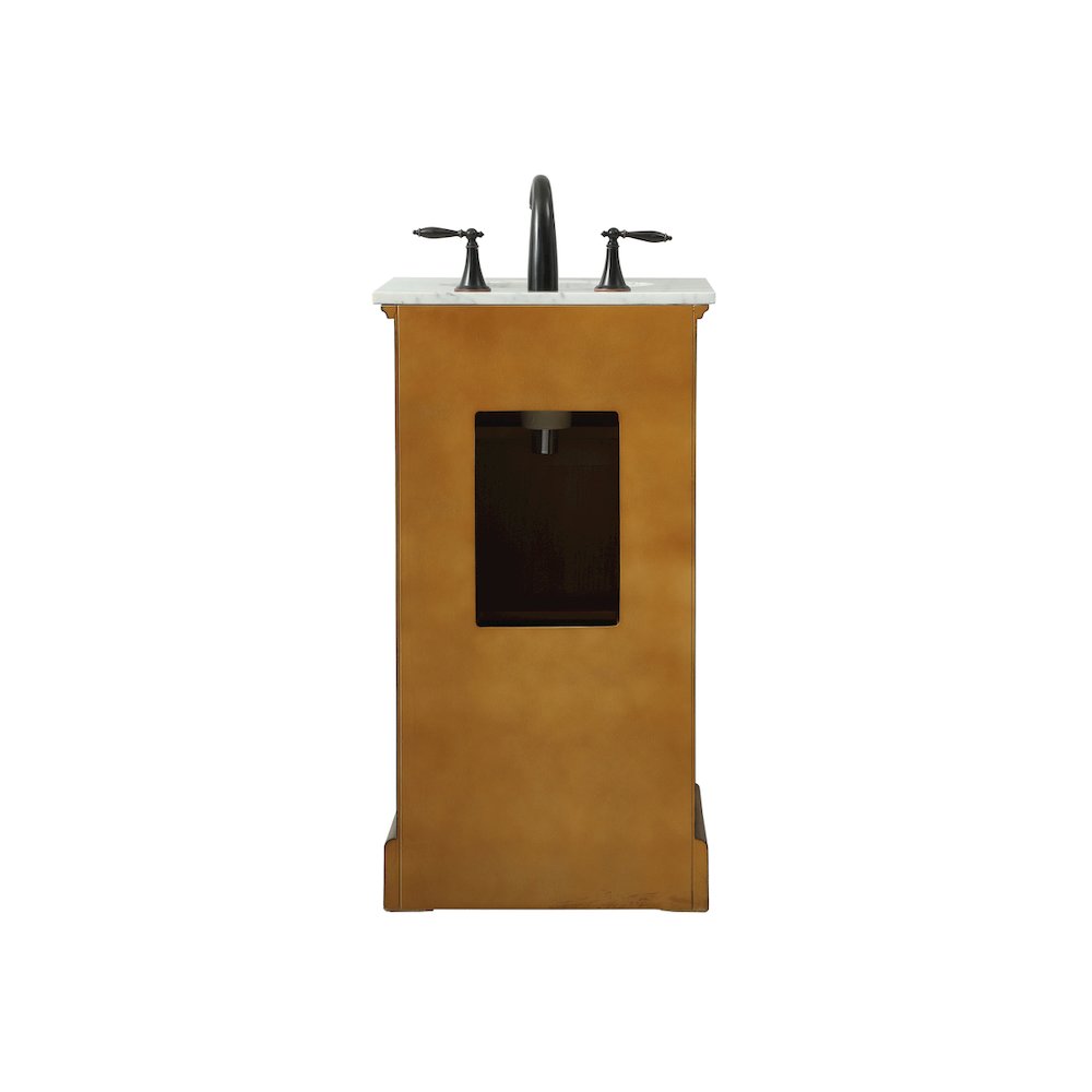 19 inch Single bathroom vanity in driftwood