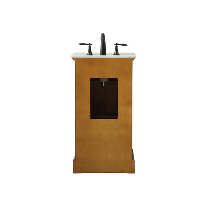 19 inch Single bathroom vanity in driftwood