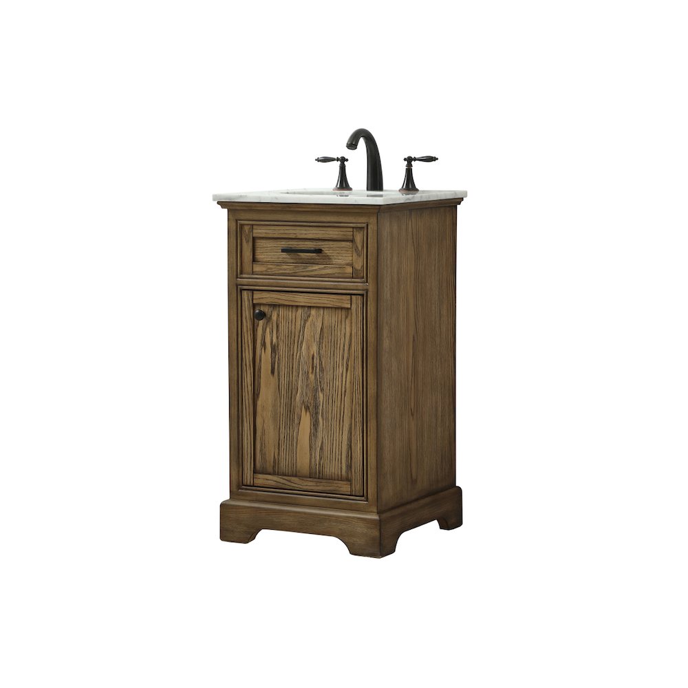 19 inch Single bathroom vanity in driftwood